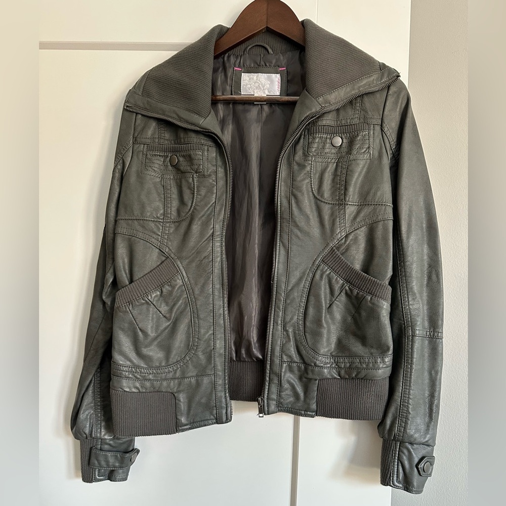 Xhilaration Gray Jacket with Pink Accents